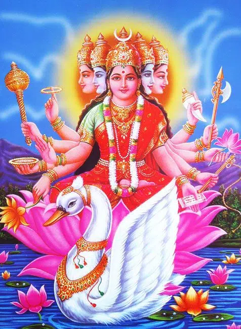 Gayatri Mata Manokamna Puran Devi Image
