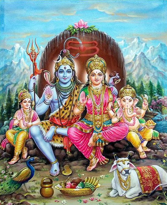 Shiv Parvati Family Photo