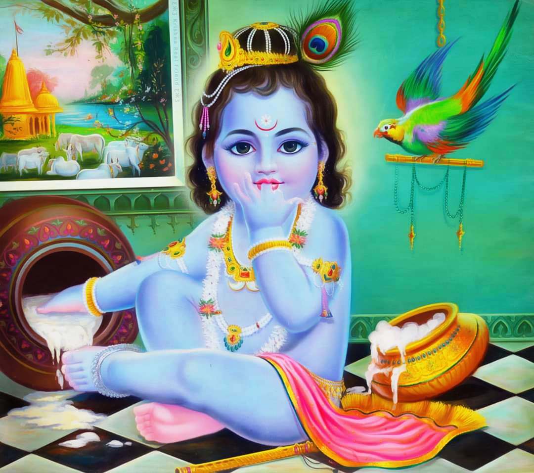 Cute Little Krishna Childhood Image HD