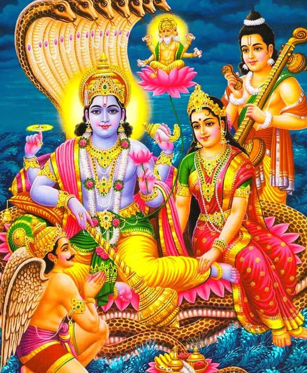 Vishnu God Hari Vishnu with Lakshmi Images