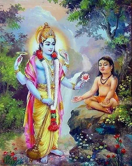 Vishnu God With Bhakt Prahlad