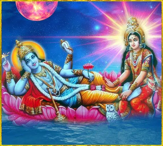 Pictures of Lord Vishnu Mata Laxmi