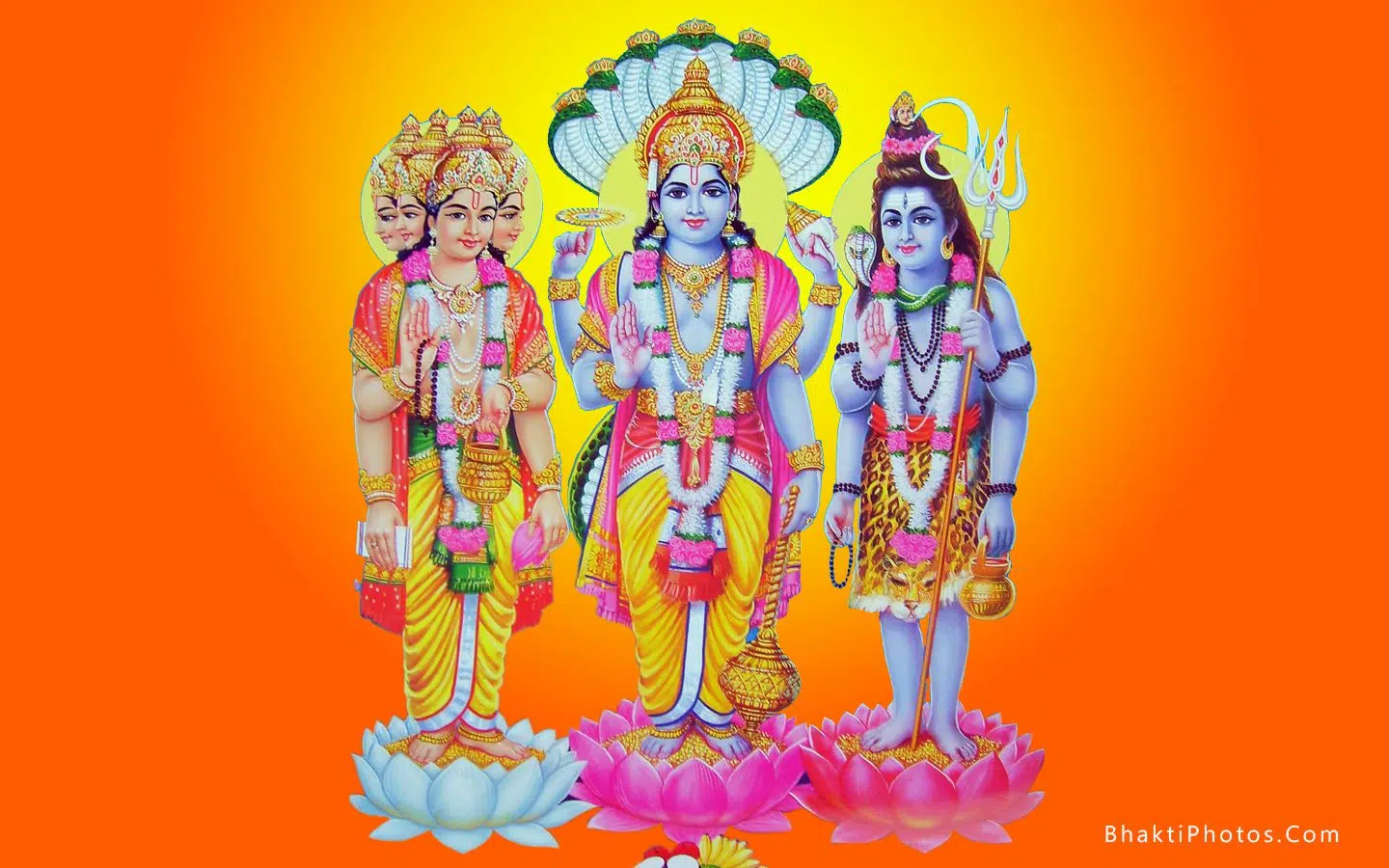 Hindu God Brahma Vishnu Mahesh HD Wallpaper Download