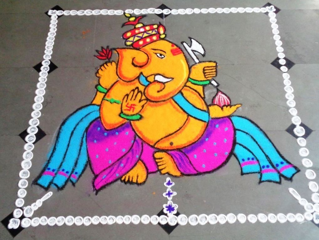 Shri Ganpati Bhagwan Rangoli