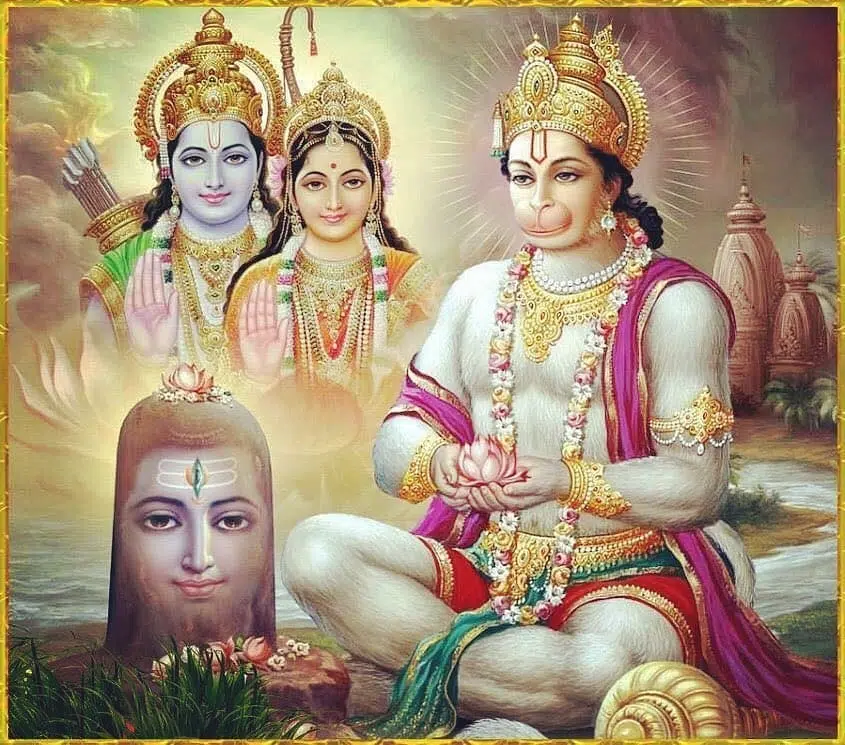 Photo God Hanuman Lord Praying Rama