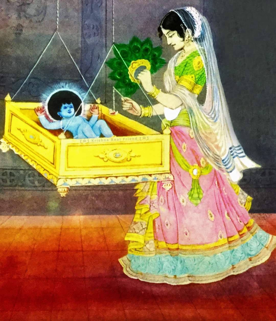 Baby Krishna Mata Yashoda Photo of Childhood