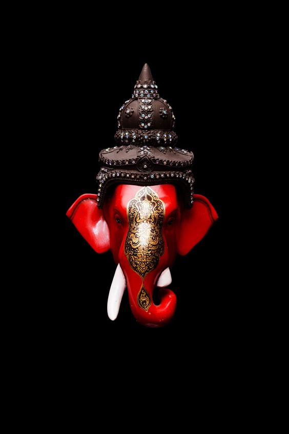 Black Image of Vinayagar Hindu God Download