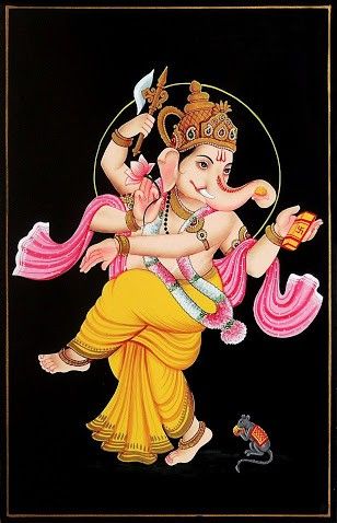 God Vinayagar Black Background Wallpaper Download Free