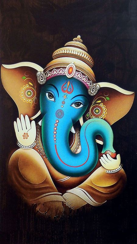 God Vinayagar Pillaiyar Black Background HD Photo Download