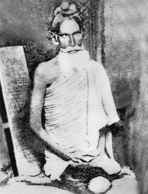 Loknath Baba Black and White Image