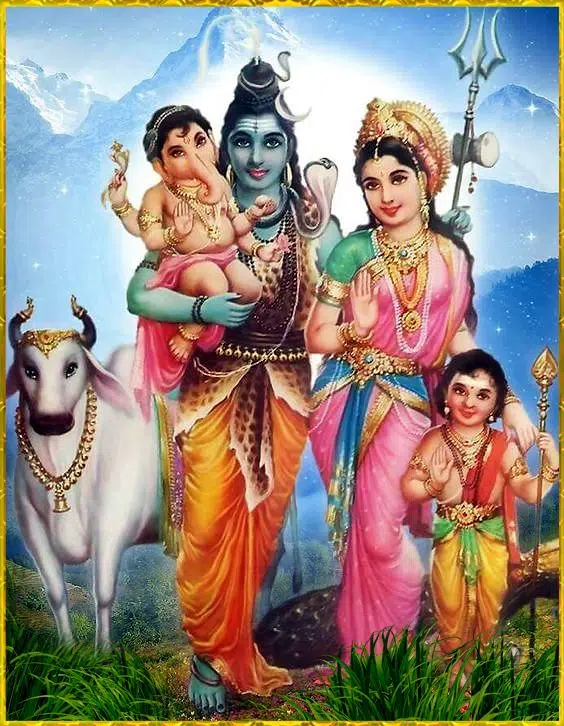 Shiv Parvati Indian God Parivar Image Download
