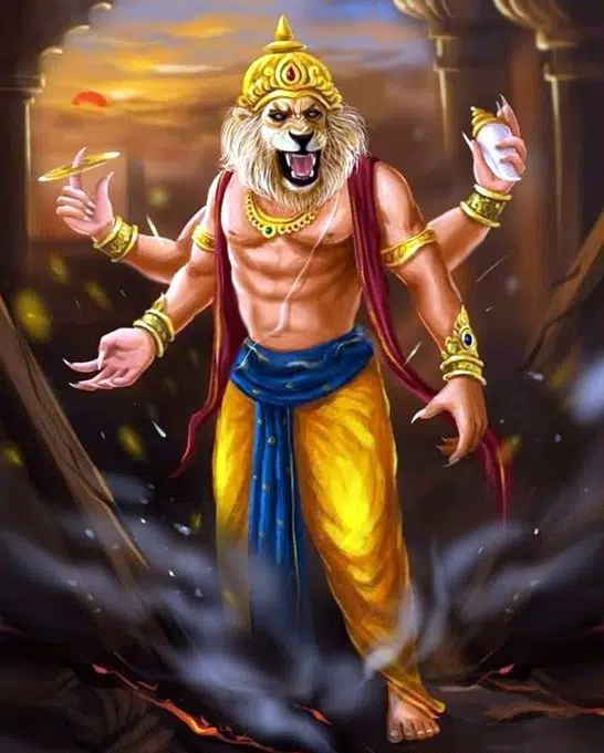 God Narsingh Narsimha Bhagwan Angry Look Images
