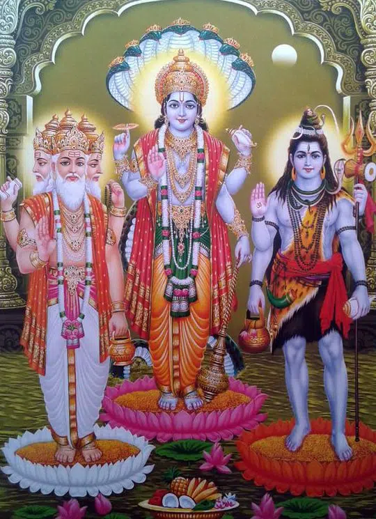 God Brahma Vishnu Mahesh HD Image Tridev Mobile Wallpaper Download