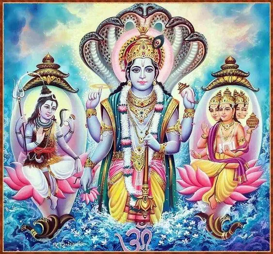 God Brahma Vishnu Mahesh Tridev Image