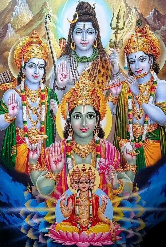 God Shree Brahma Vishnu Mahesh Bhagwan Image HD Download Pic