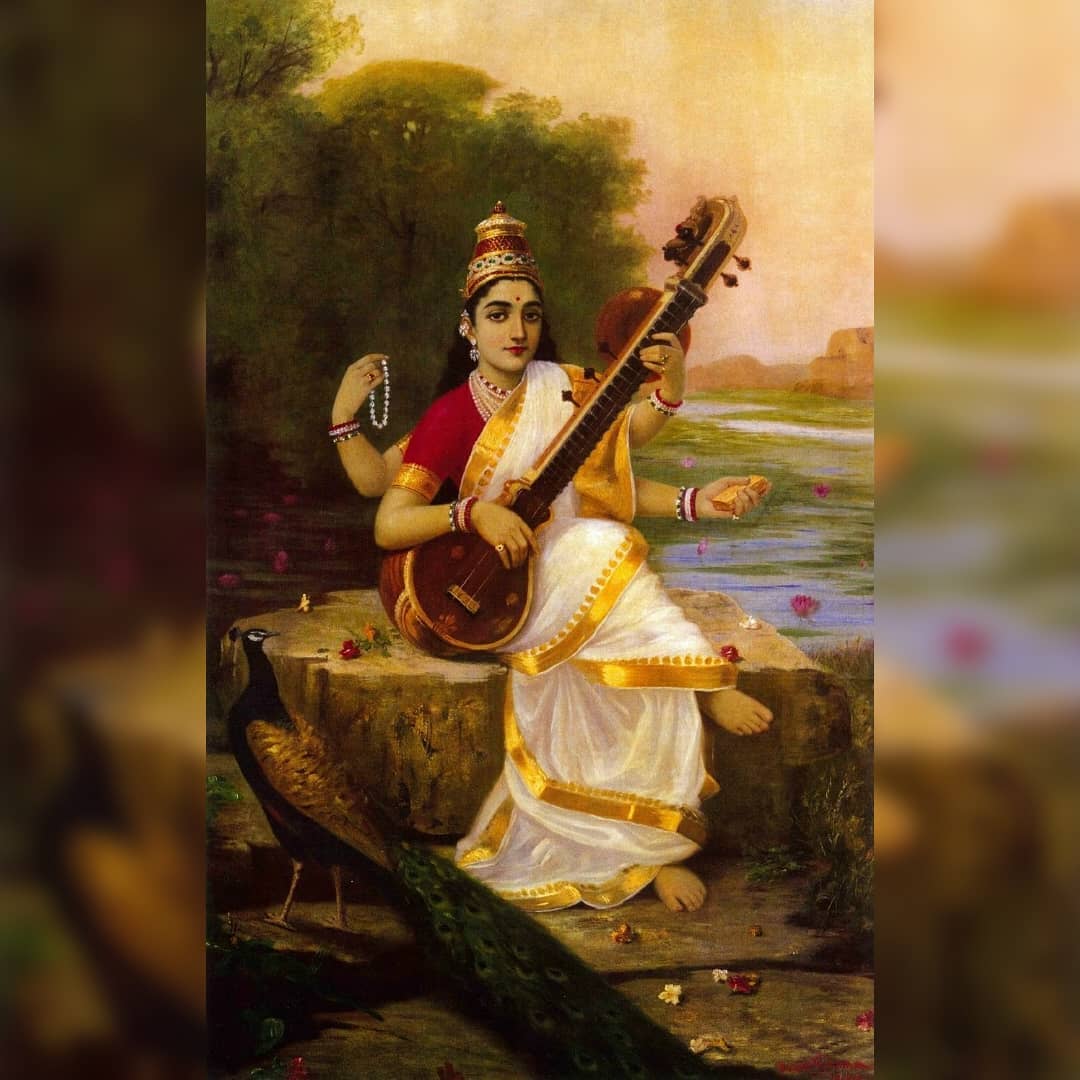 Hindu Devi Maa Image Saraswati Mata