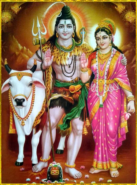 Gauri Shankar Rudraksha Lord Shiva Parvati Image