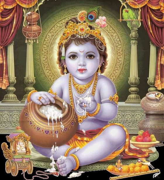 Ladoo Bal Gopal Wallpaper