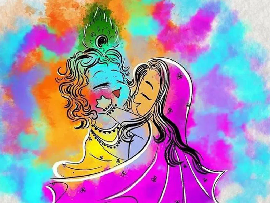 Radha Krishna Holi Wallpaper Download